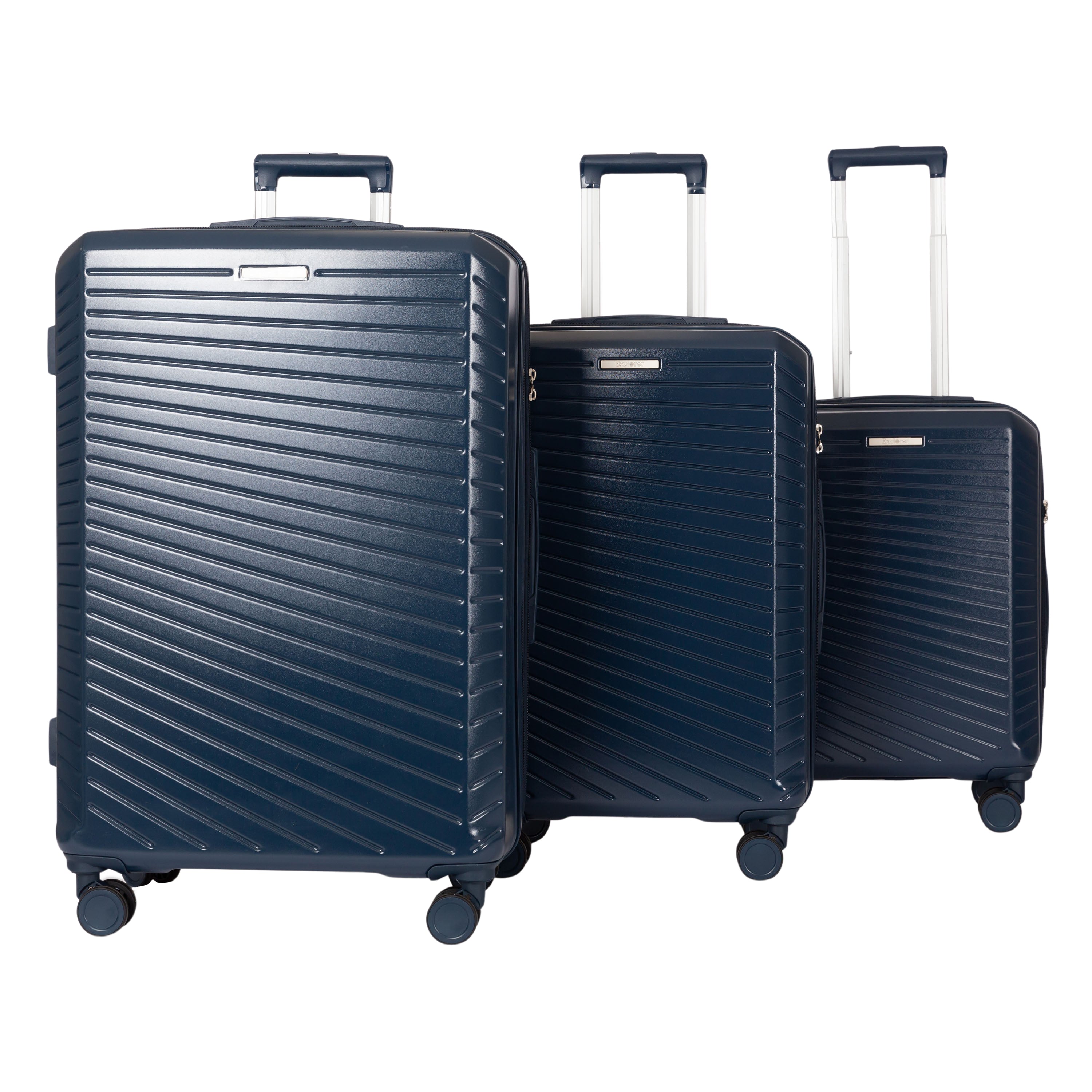 Explorer Luggage Navy Explorer Passport Anti-Theft Expandable 3-Piece Luggage Set