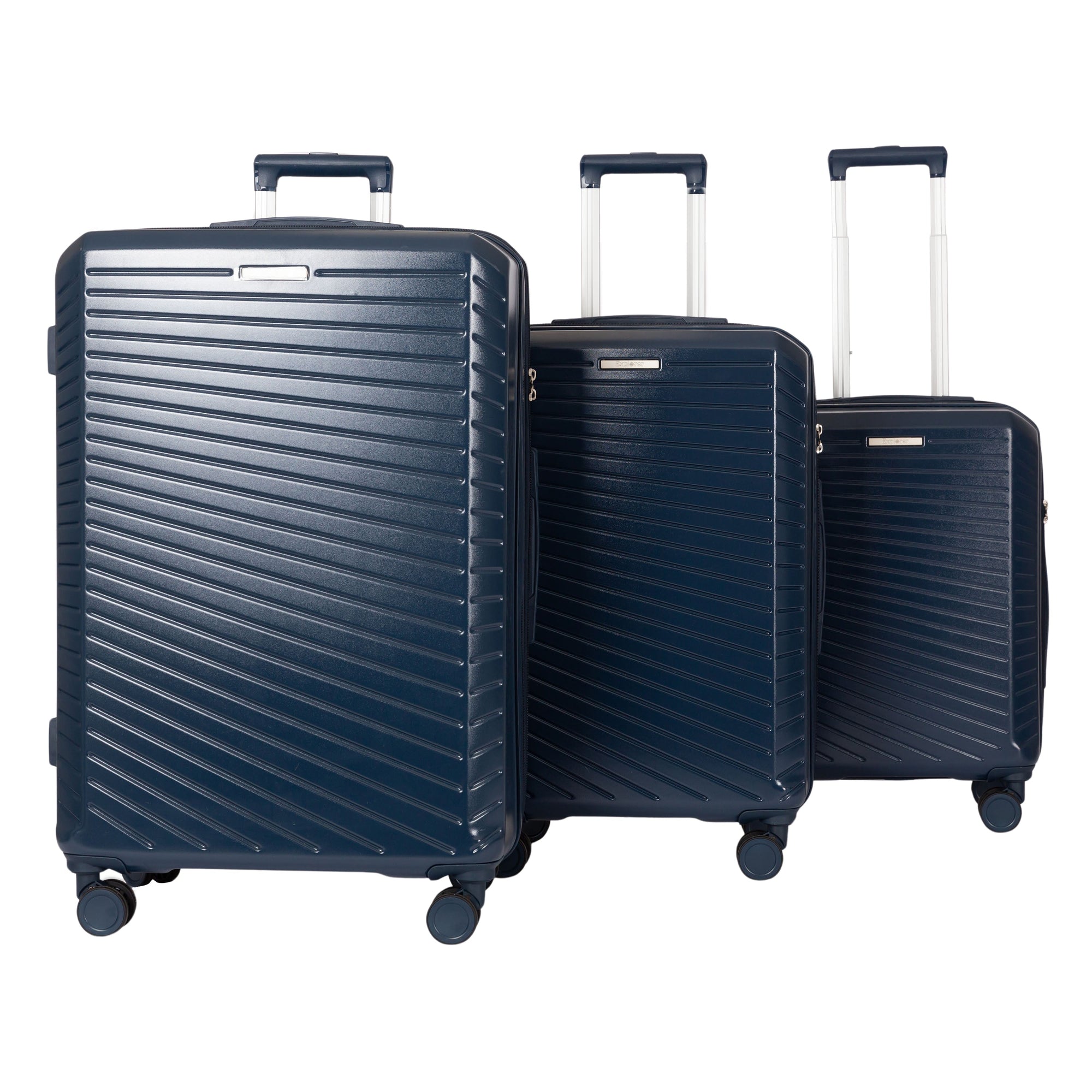 Explorer Luggage Navy Explorer Passport Anti-Theft Expandable 3-Piece Luggage Set