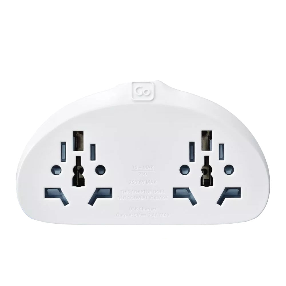 Go Travel Adapter White Go Travel World-EU Adaptor Duo + USB