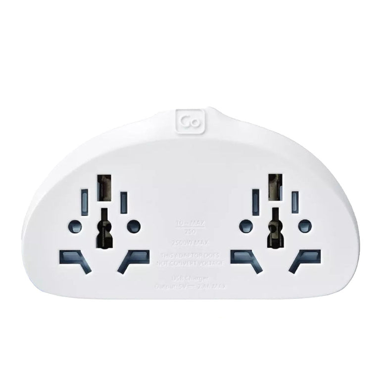 Go Travel Adapter White Go Travel World-EU Adaptor Duo + USB