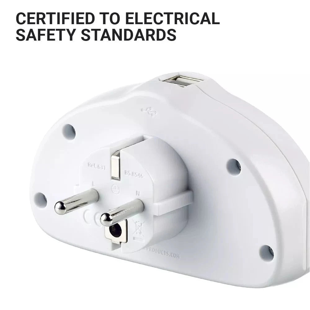 Go Travel Adapter White Go Travel World-EU Adaptor Duo + USB