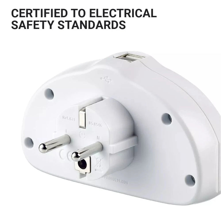 Go Travel Adapter White Go Travel World-EU Adaptor Duo + USB