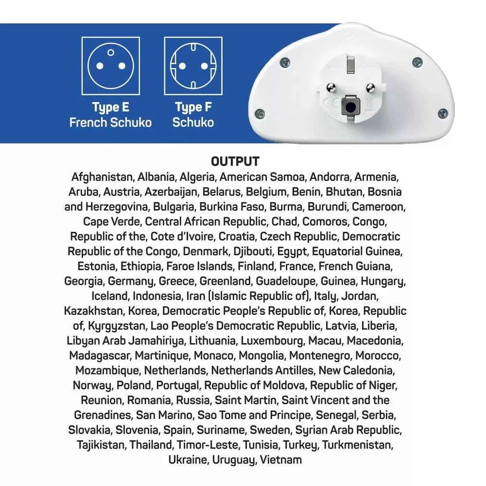 Go Travel Adapter White Go Travel World-EU Adaptor Duo + USB