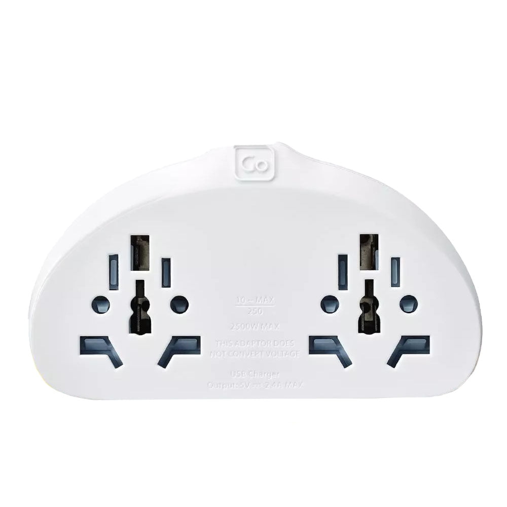 Go Travel Adapters White Go Travel World-AUS/China Adaptor Duo + USB