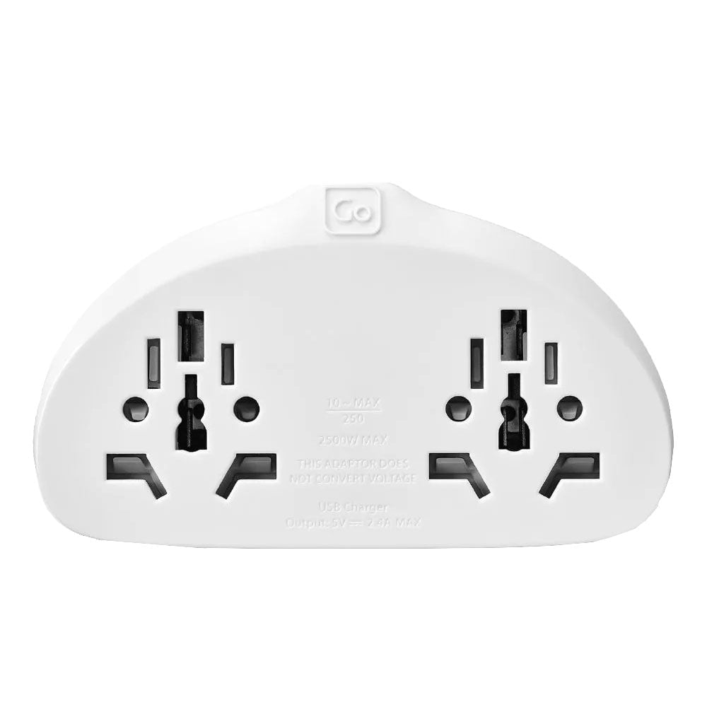 Go Travel Adapters White Go Travel World-UK Duo Adaptor + USB
