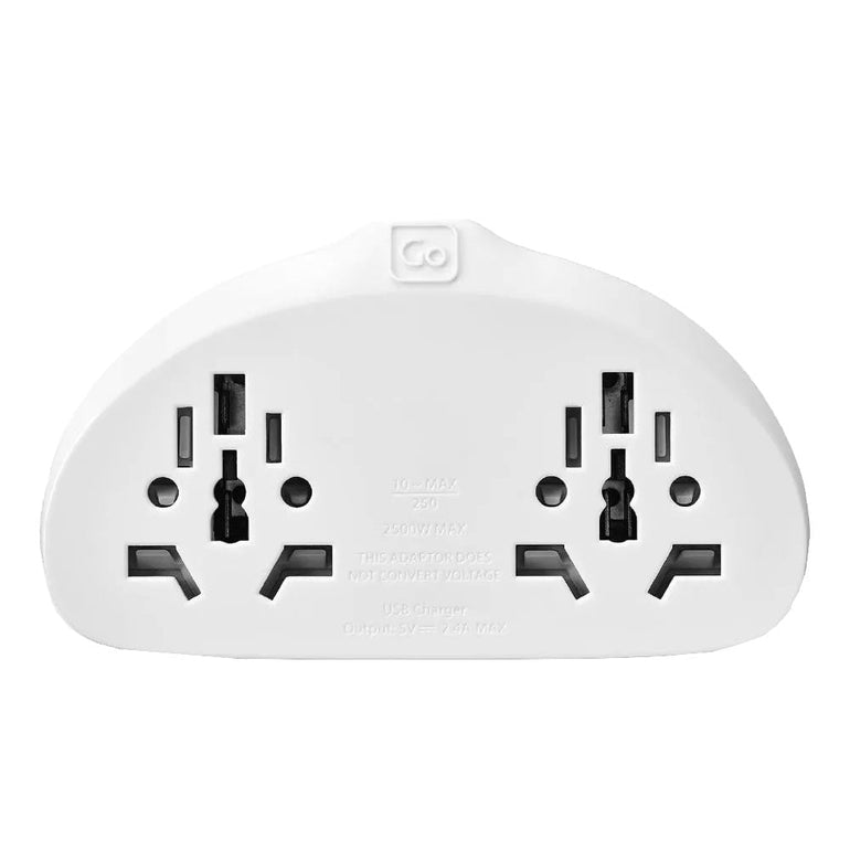 Go Travel Adapters White Go Travel World-UK Duo Adaptor + USB