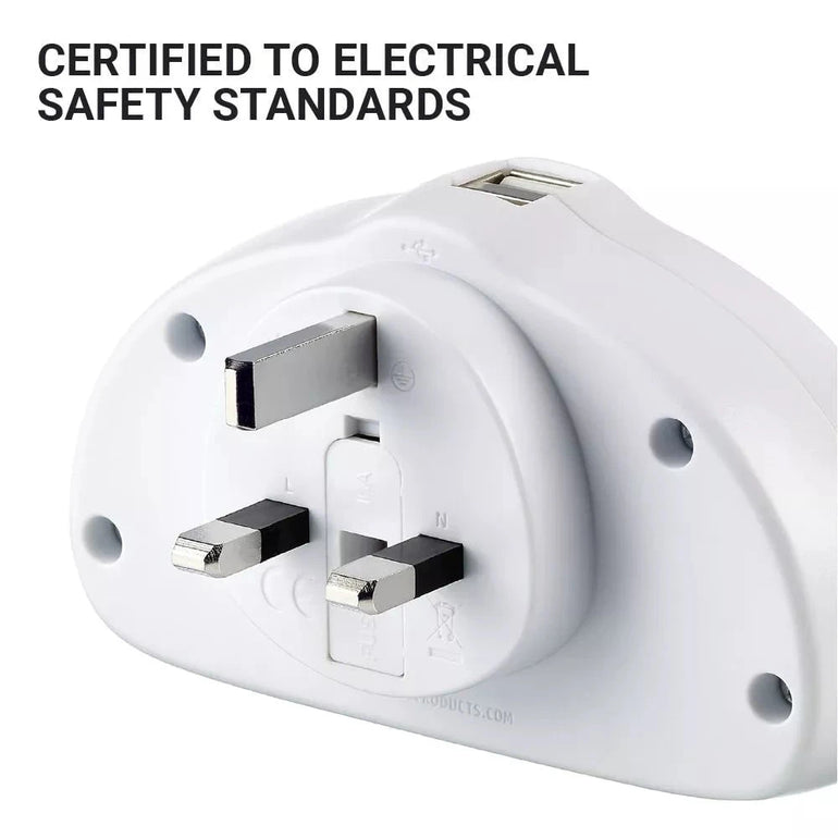 Go Travel Adapters White Go Travel World-UK Duo Adaptor + USB