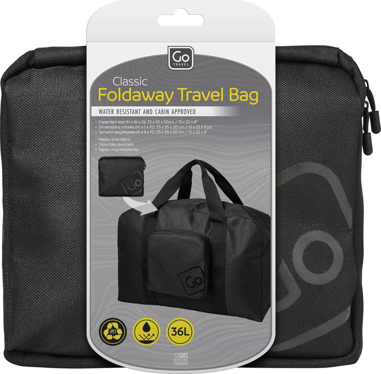 Go Travel Duffles Black Go Travel Classic Foldaway Travel Bag