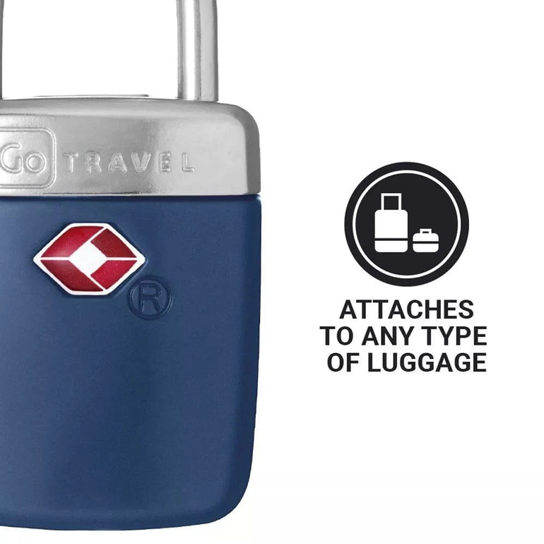 Go Travel Locks Blue Go Travel Alert Key Padlock TSA