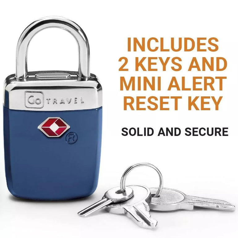 Go Travel Locks Blue Go Travel Alert Key Padlock TSA