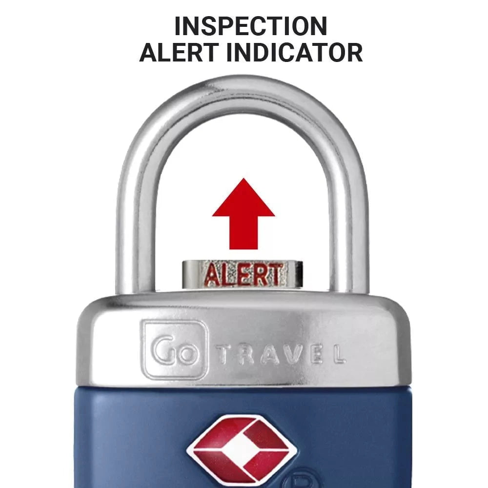 Go Travel Locks Blue Go Travel Alert Key Padlock TSA