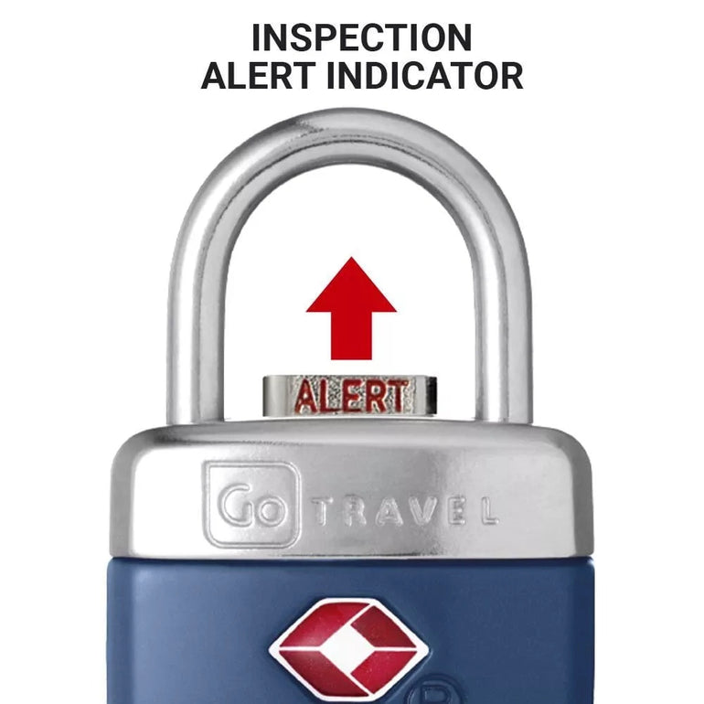 Go Travel Locks Blue Go Travel Alert Key Padlock TSA