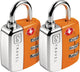Go Travel Locks Orange Go Travel Twin TSA Combi Padlocks