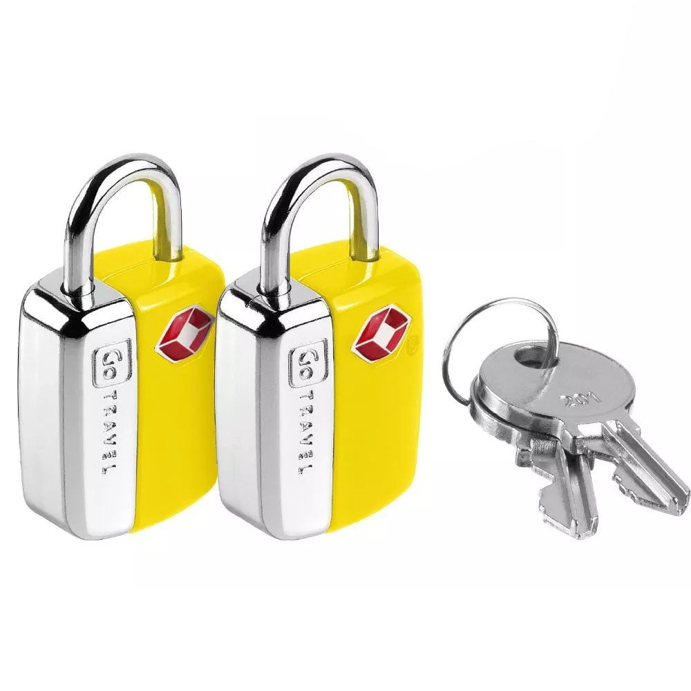 Go Travel Locks Yellow Go Travel Key Lock Twin Padlocks TSA