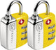 Go Travel Locks Yellow Go Travel Twin TSA Combi Padlocks