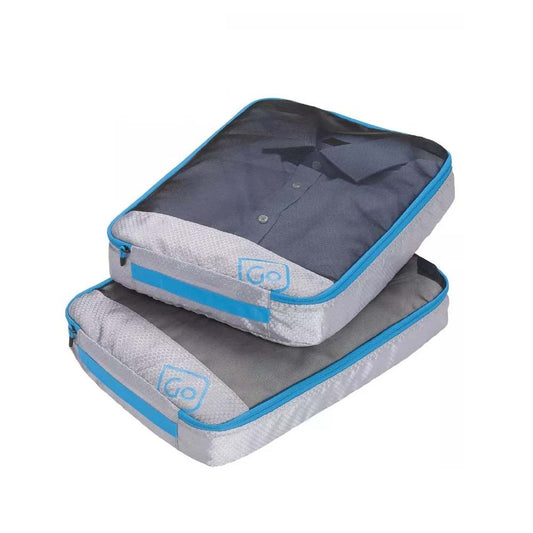 Go Travel Travel Accessories Grey/Blue Go Travel Twin Packing Cubes