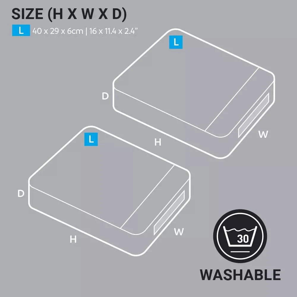 Go Travel Travel Accessories Grey/Blue Go Travel Twin Packing Cubes