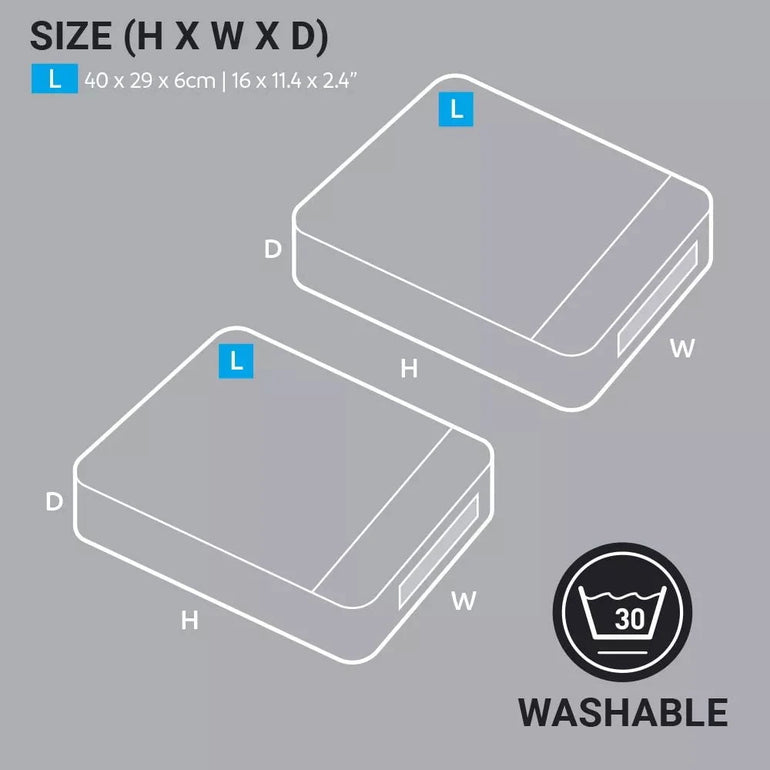 Go Travel Travel Accessories Grey/Blue Go Travel Twin Packing Cubes