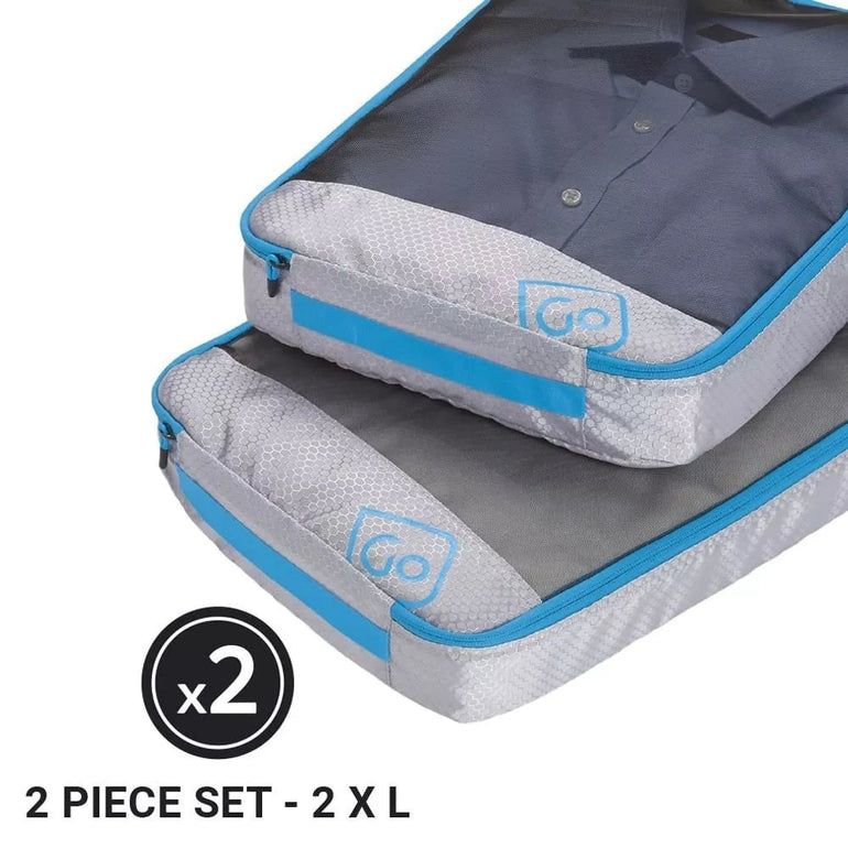 Go Travel Travel Accessories Grey/Blue Go Travel Twin Packing Cubes