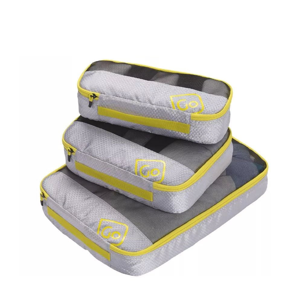 Go Travel Travel Accessories Grey/Yellow Go Travel Triple Packing Cubes