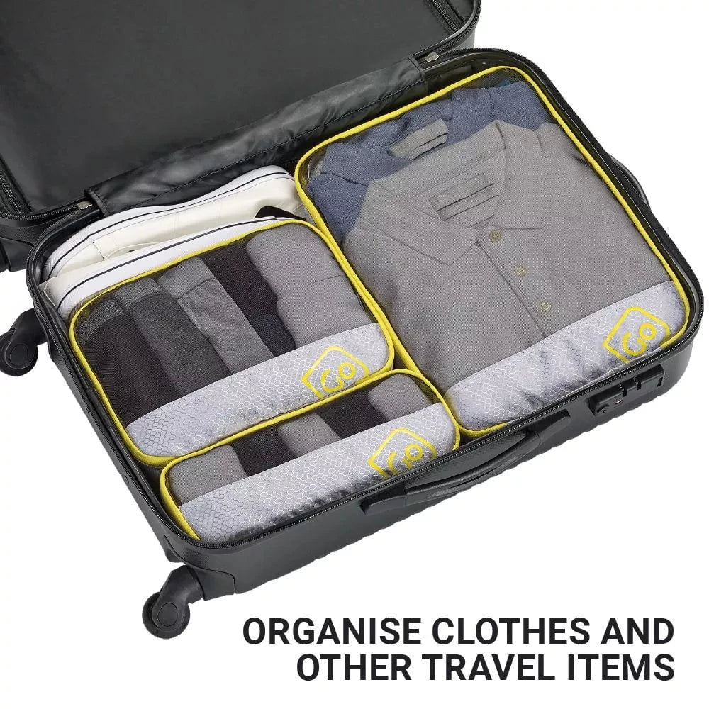 Go Travel Travel Accessories Grey/Yellow Go Travel Triple Packing Cubes