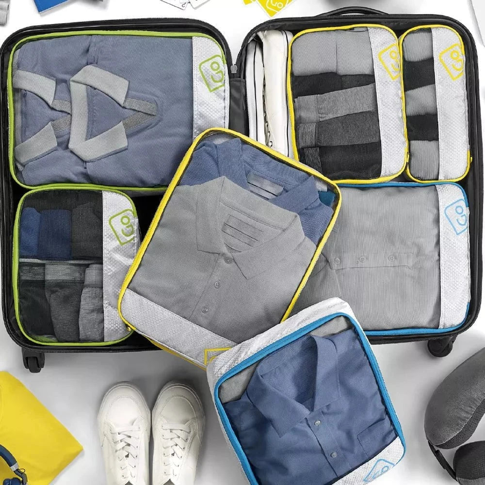 Go Travel Travel Accessories Grey/Yellow Go Travel Triple Packing Cubes