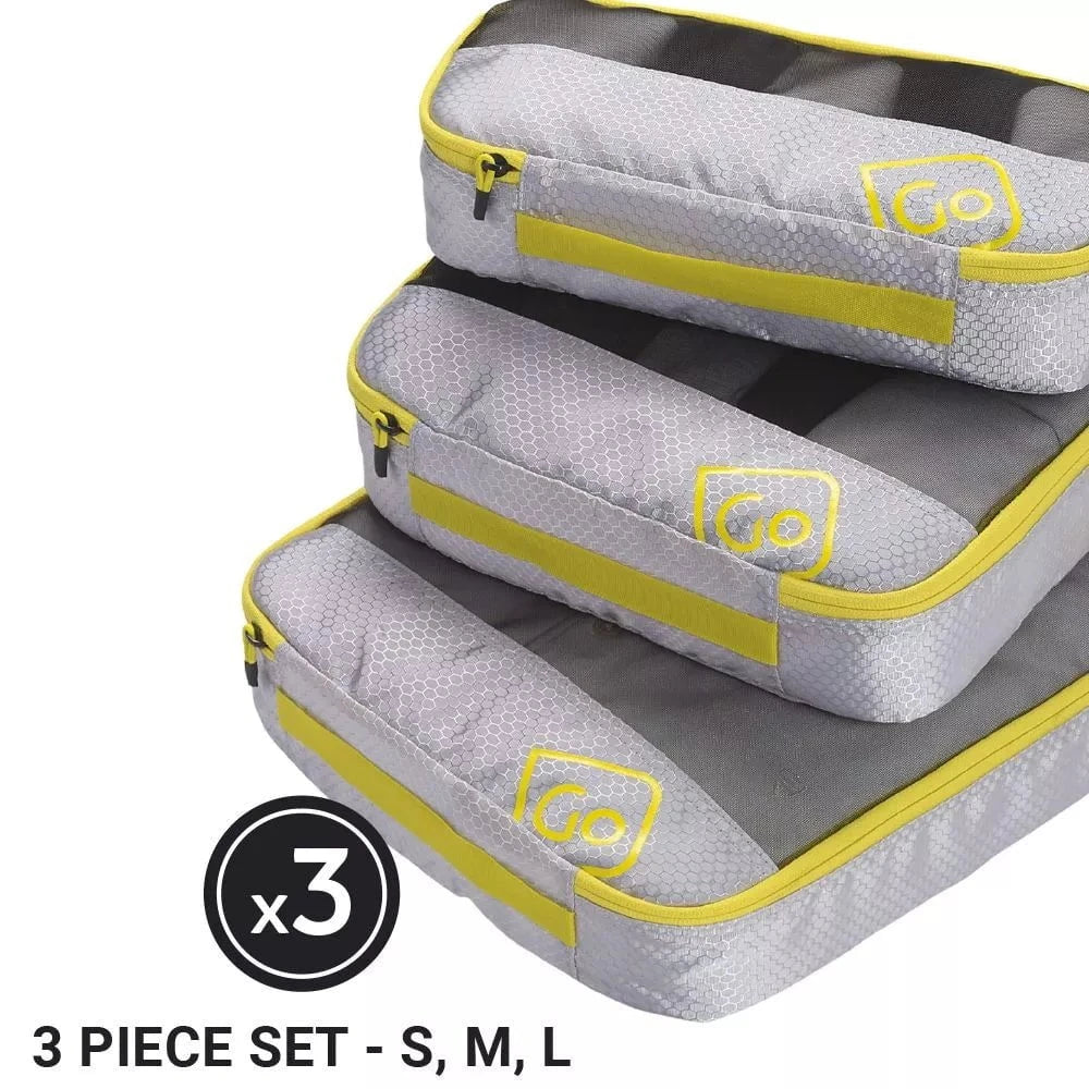 Go Travel Travel Accessories Grey/Yellow Go Travel Triple Packing Cubes