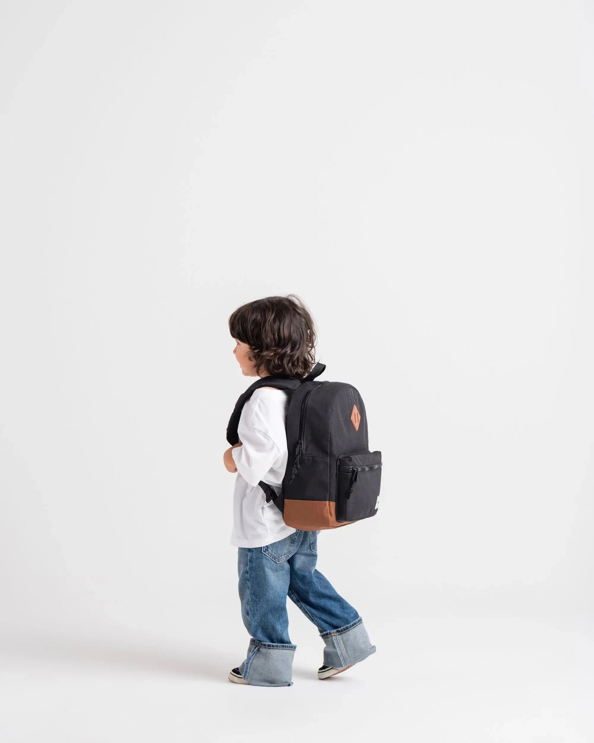 Herschel Backpacks Black/Saddle Brown Herschel Heritage Kids Backpack - Black/Saddle Brown