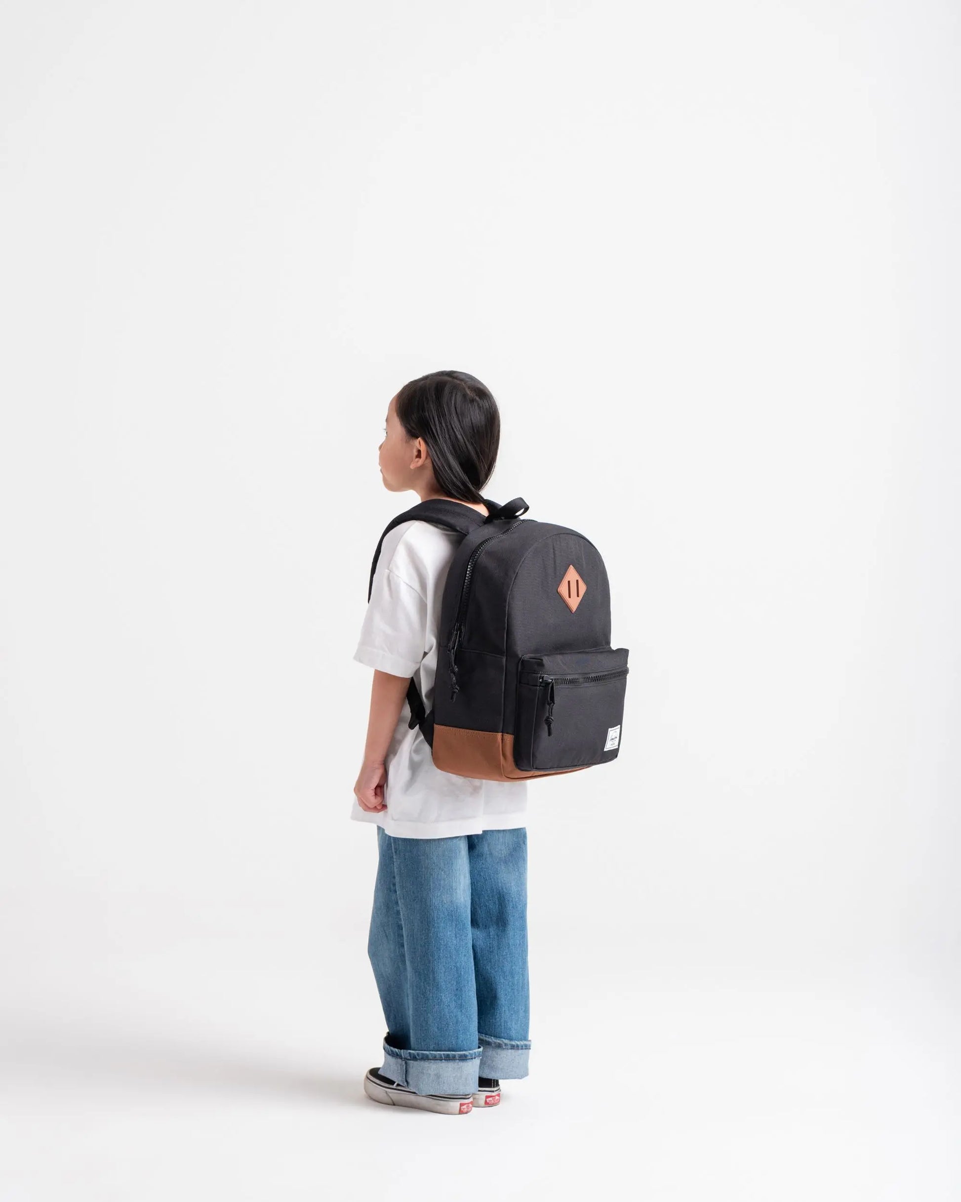 Herschel Backpacks Black/Saddle Brown Herschel Heritage Kids Backpack - Black/Saddle Brown