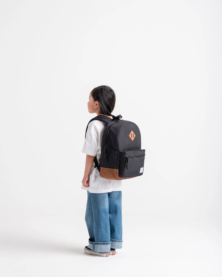 Herschel Backpacks Black/Saddle Brown Herschel Heritage Kids Backpack - Black/Saddle Brown