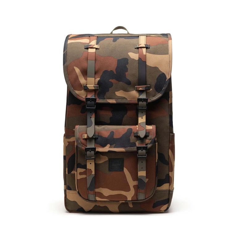 Herschel Backpacks Woodland Camo/Black Label Herschel Little America Backpack - Woodland Camo/Black Label