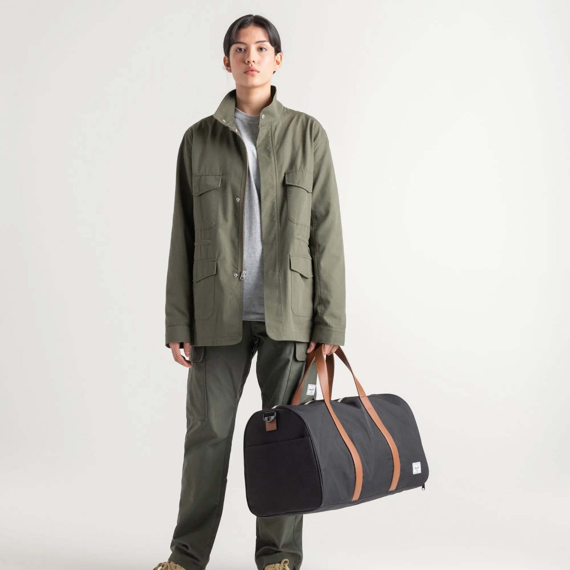 Herschel Duffles Raven Crosshatch Herschel Novel Duffle - Raven Crosshatch