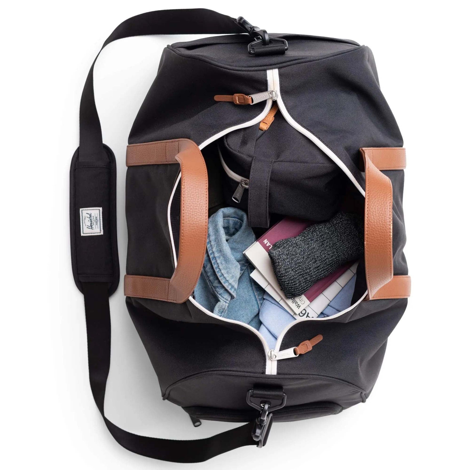 Herschel Duffles Raven Crosshatch Herschel Novel Duffle - Raven Crosshatch