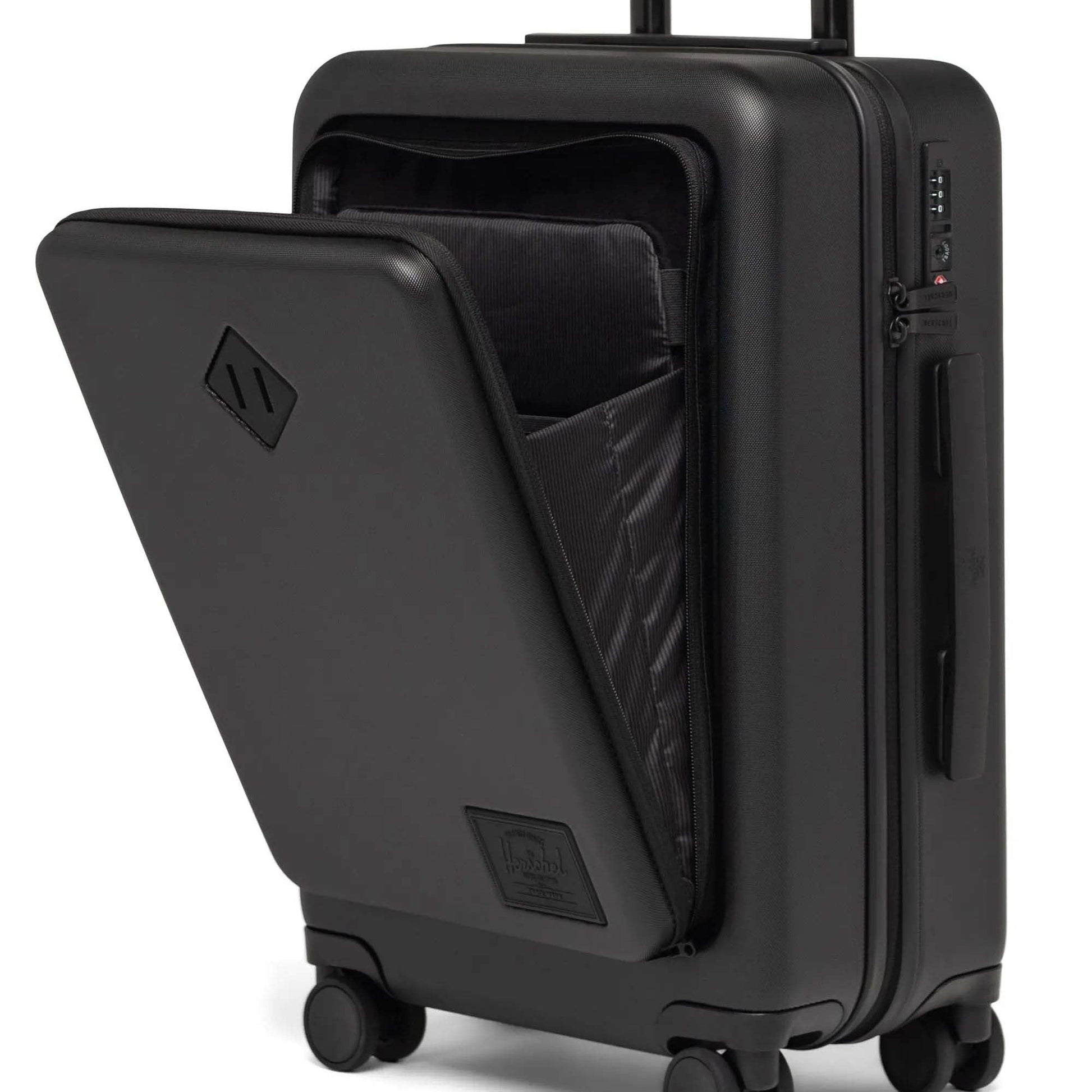 Herschel Luggage Black Herschel Heritage Hardshell Pro Large Carry On Luggage - Black