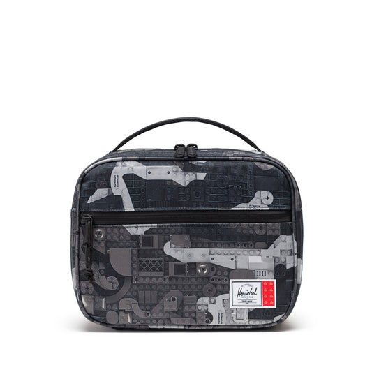 Herschel Lunch Bag Abstract Bricks Black Herschel LEGO Pop Quiz Lunch Box - Abstract Bricks Black