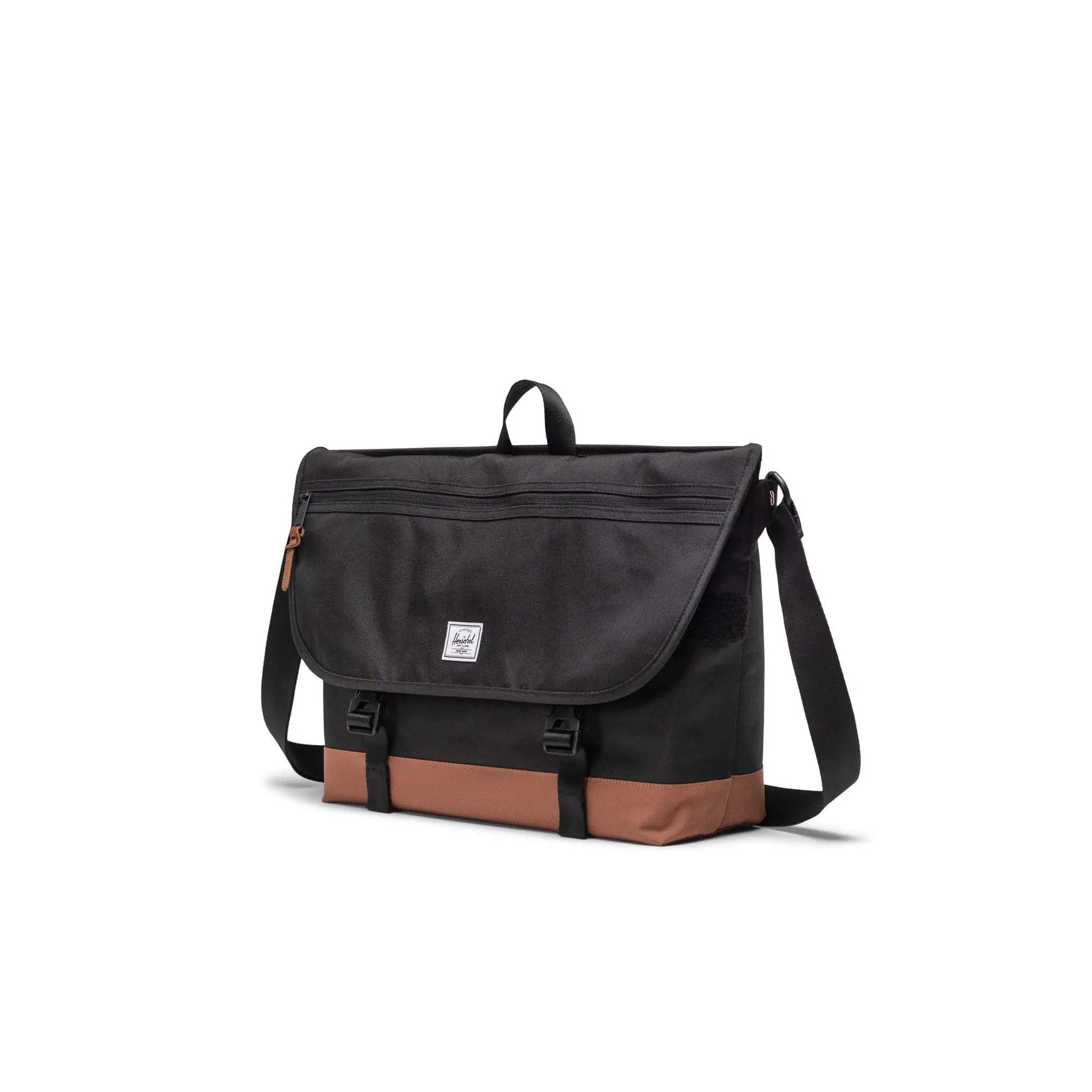 Herschel Messenger Bags Black/Saddle Brown Herschel Cove Messenger - Black/Saddle Brown