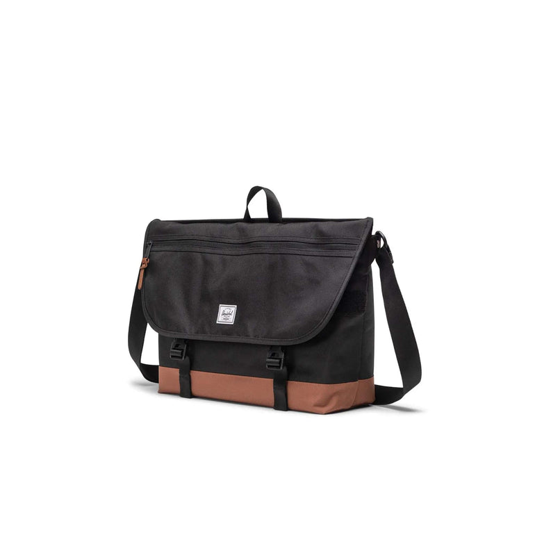 Herschel Messenger Bags Black/Saddle Brown Herschel Cove Messenger - Black/Saddle Brown