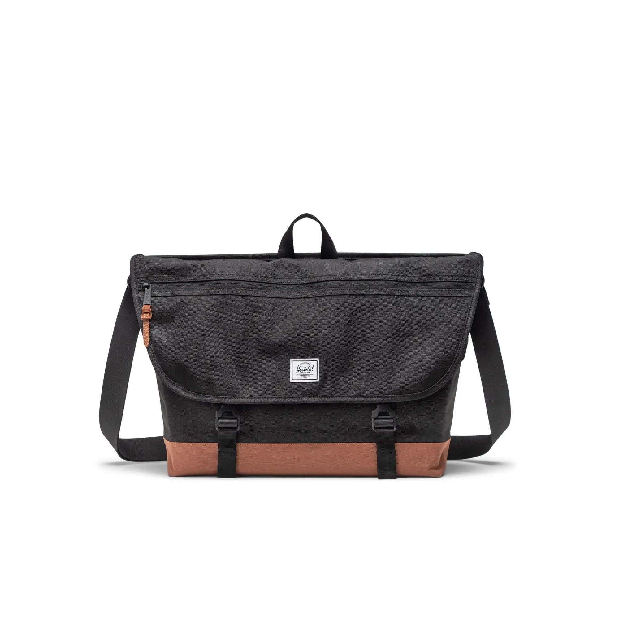 Herschel Messenger Bags Black/Saddle Brown Herschel Cove Messenger - Black/Saddle Brown