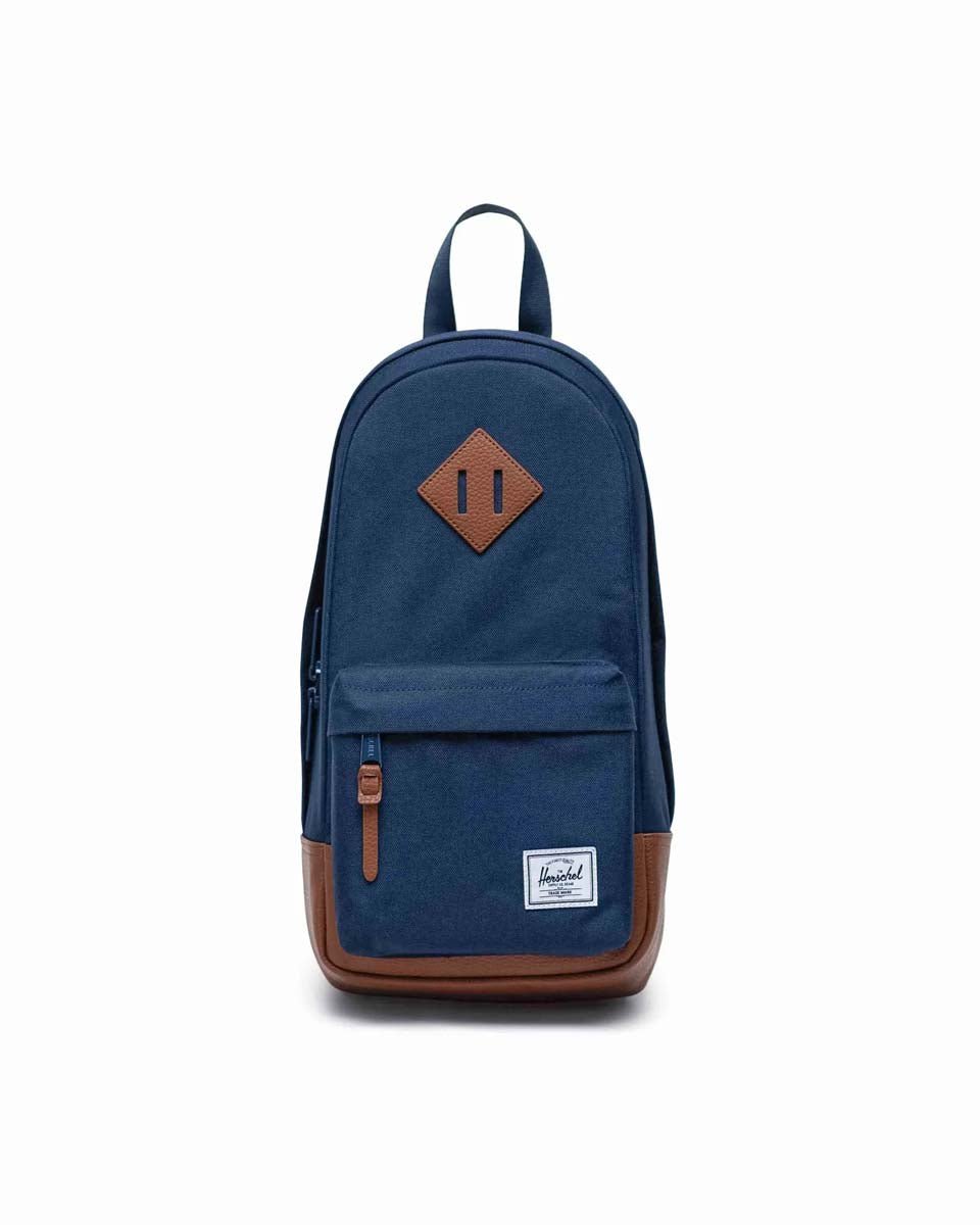 Herschel Sling Bag Navy/Tan Herschel Heritage Shoulder Bag - Navy/Tan