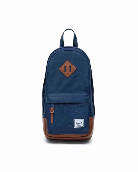Herschel Sling Bag Navy/Tan Herschel Heritage Shoulder Bag - Navy/Tan