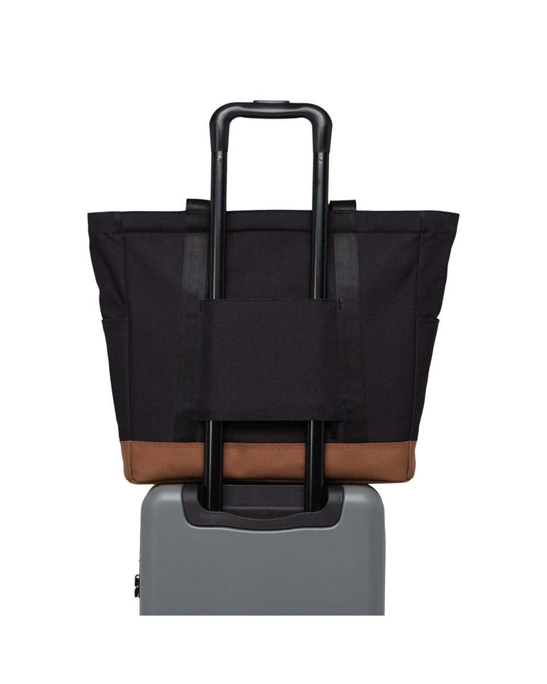 Herschel Tote Bag Black/Saddle Brown Herschel Heritage Tote - Black/Saddle Brown