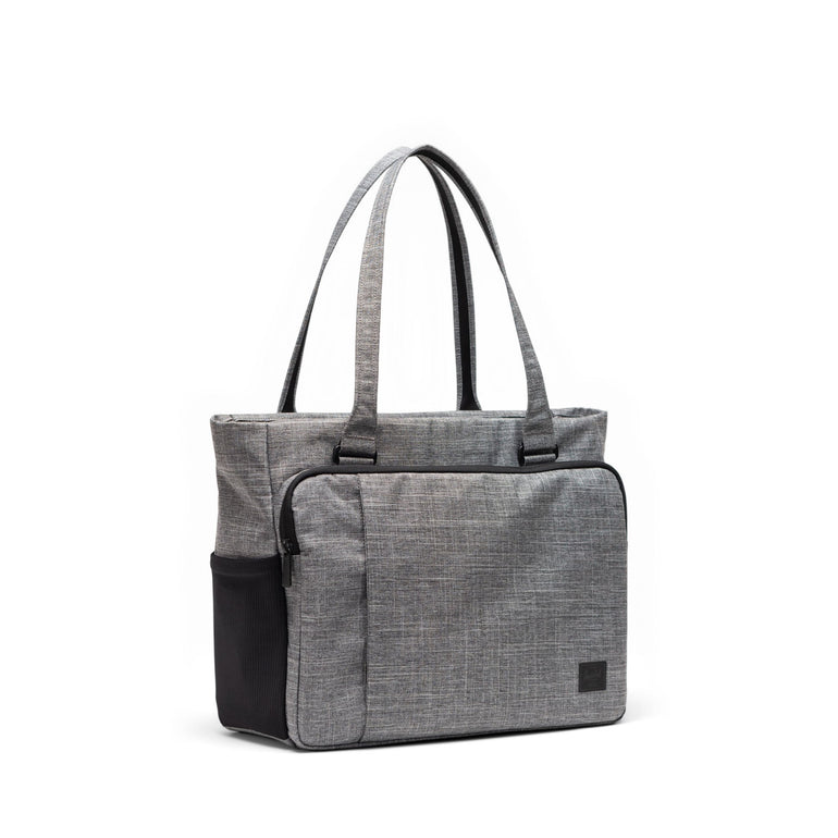 Herschel Tote Bag Raven Crosshatch Herschel Kaslo Tote Tech - Raven Crosshatch