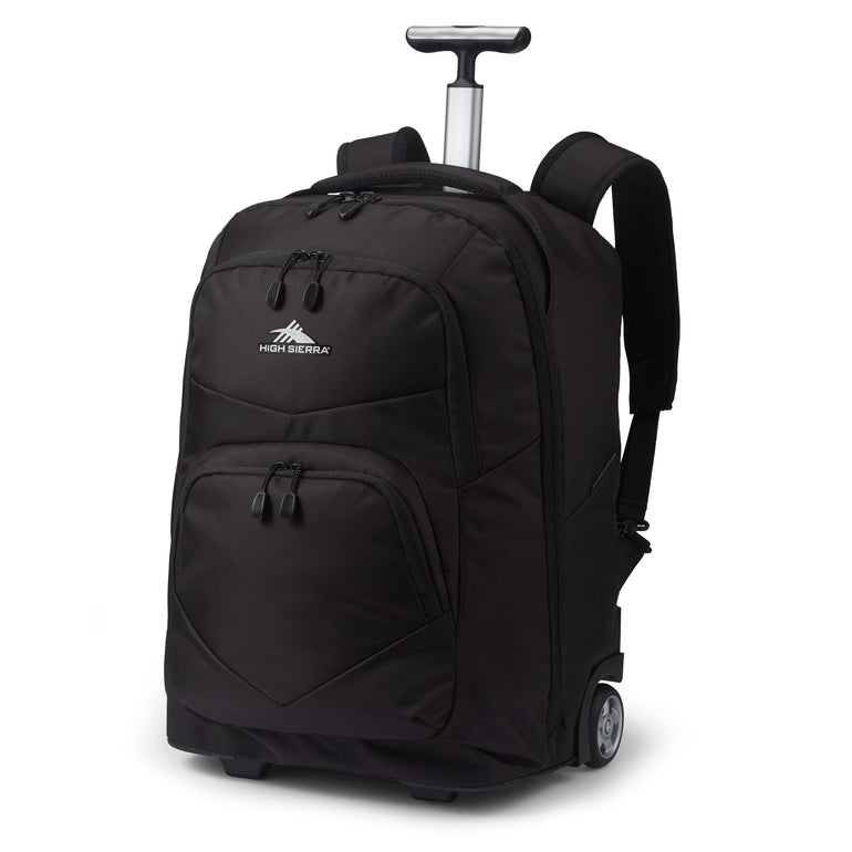 High Sierra Backpack on Wheels Black High Sierra Freewheel Pro Wheeled Backpack - Black