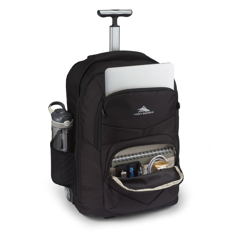 High Sierra Backpack on Wheels Black High Sierra Freewheel Pro Wheeled Backpack - Black