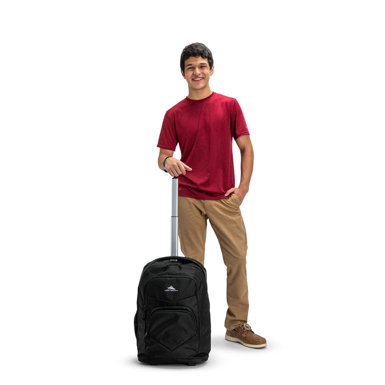 High Sierra Backpack on Wheels Black High Sierra Freewheel Pro Wheeled Backpack - Black