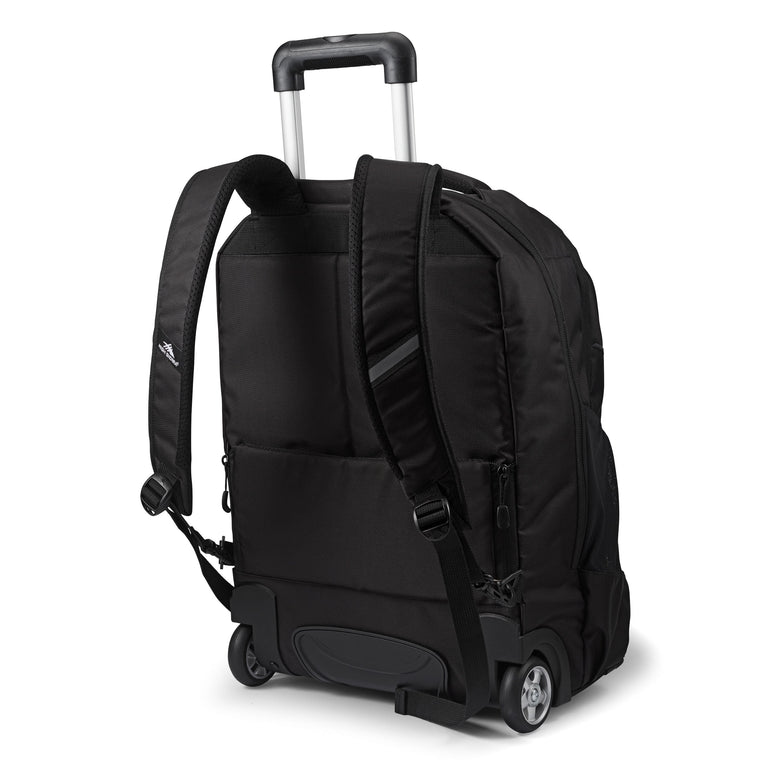 High Sierra Backpack on Wheels Black High Sierra Powerglide Pro Wheeled Backpack - Black