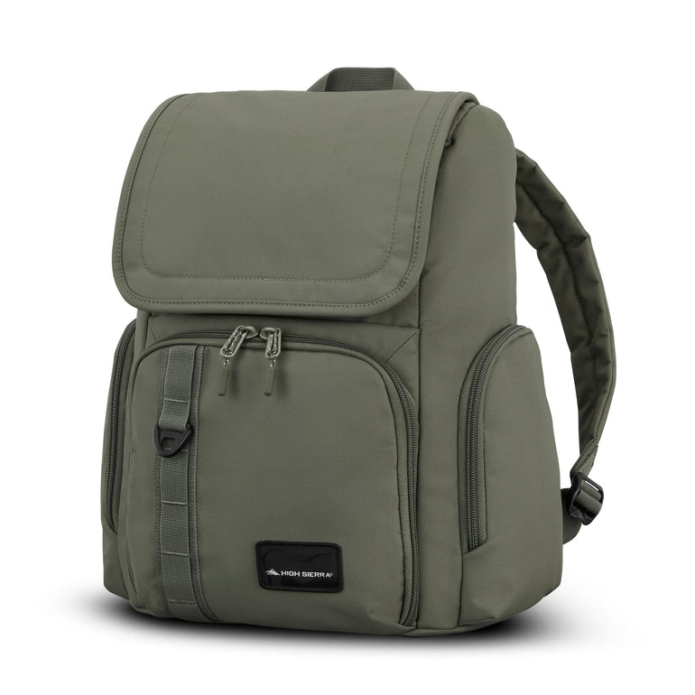 High Sierra Backpacks Olive High Sierra Lineage Flap Backpack