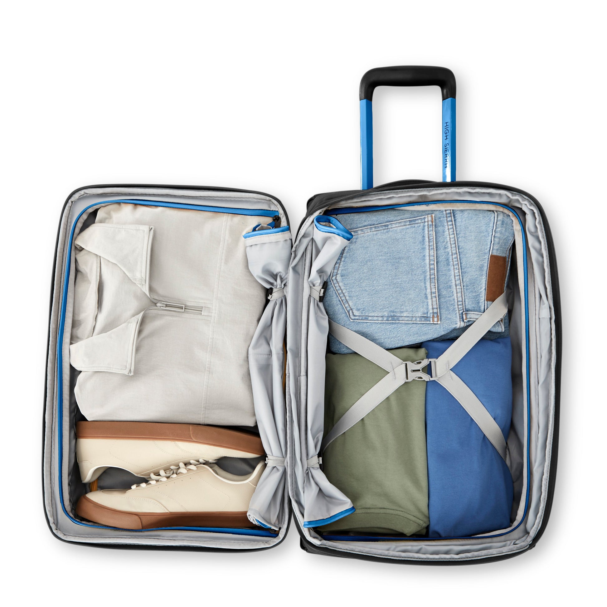 High Sierra Wheeled Duffle Black/Blue High Sierra Hi-Life 22" Wheeled Expandable Duffle