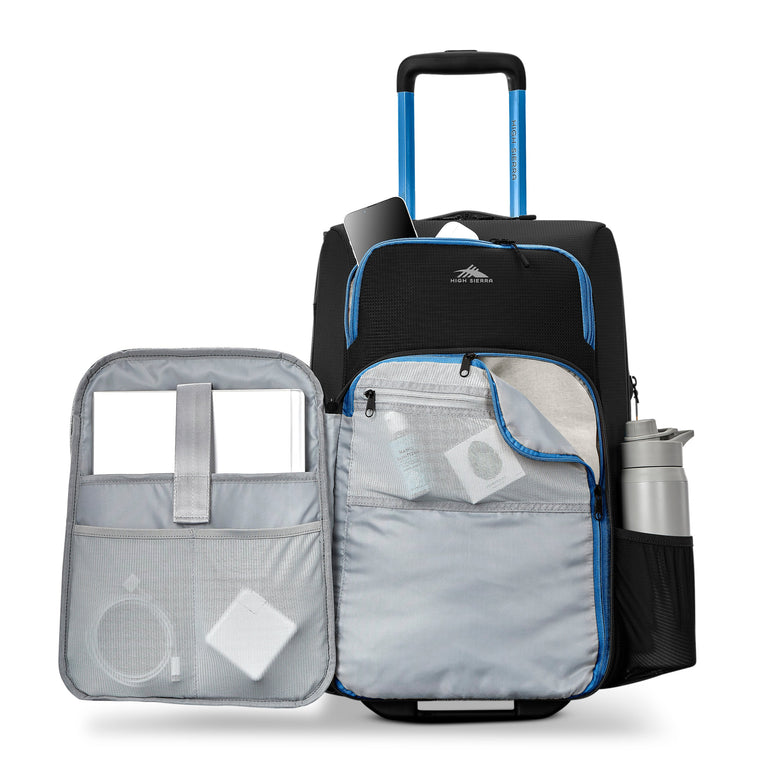 High Sierra Wheeled Duffle Black/Blue High Sierra Hi-Life 22" Wheeled Expandable Duffle
