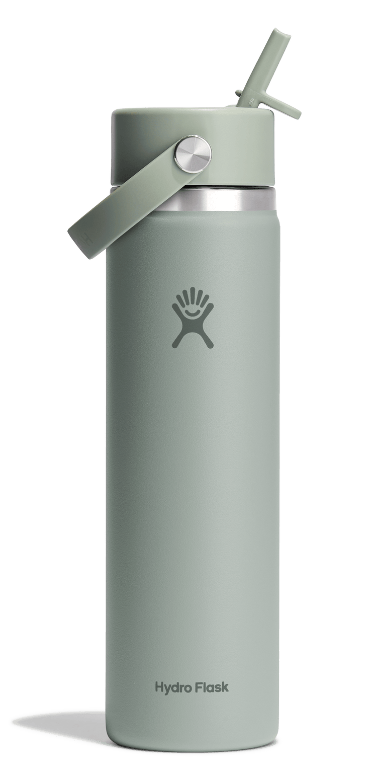 Hydro Flask Water Bottles Agave Hydro Flask 24oz Wide Mouth Flex Straw Cap Water Bottle